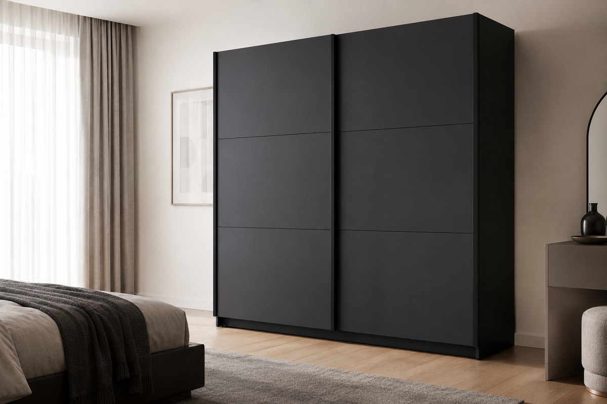 Klientų įvertintos stumdomų durų spintos (180-210cm pločio)