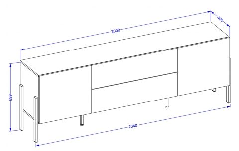TV ir audio spintelė JUKON 12829