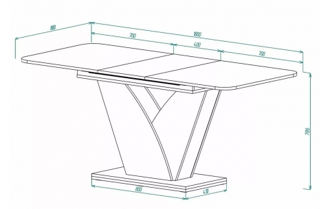 Valgomojo stalas RVD 13208