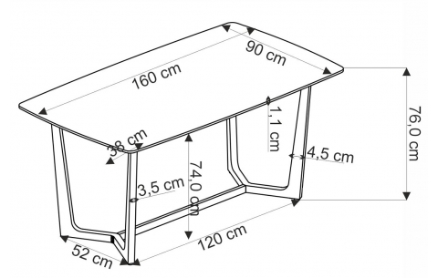 Valgomojo stalas MCL 13870
