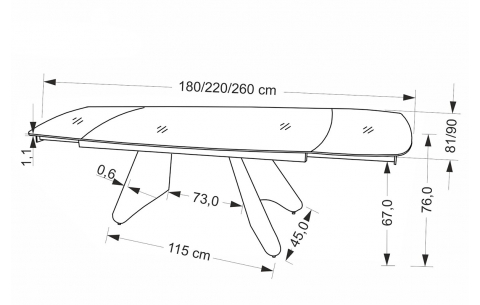 Valgomojo stalas XSL 16101