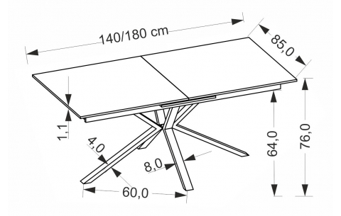 Valgomojo stalas TPL 16107