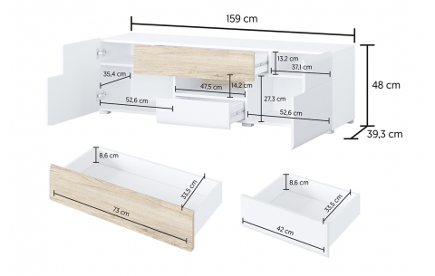 TV ir audio spintelė TOLEDO 2687