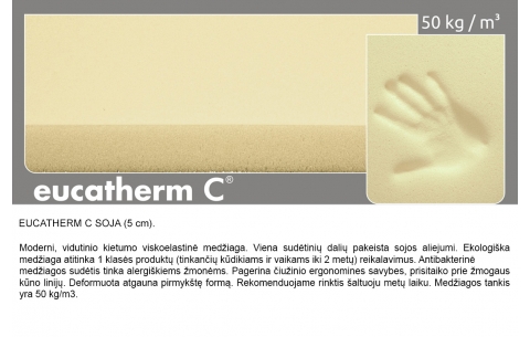 Čiužinys AMADEO EUCATHERM 5 CM